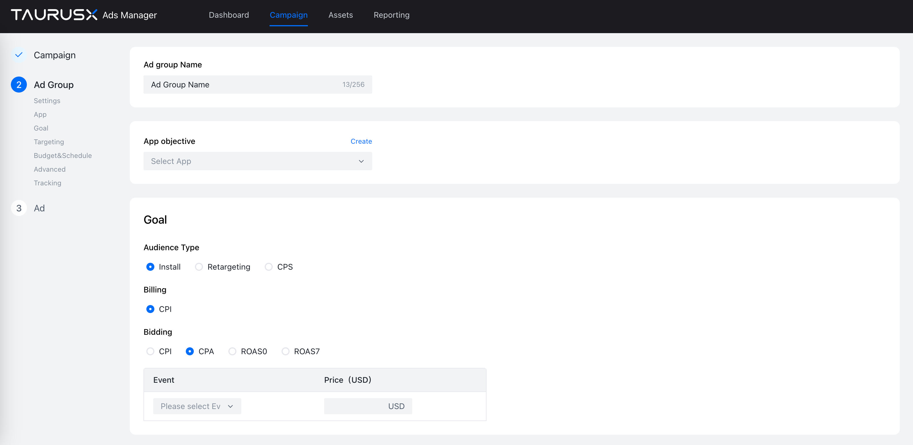 Ad Group Setup Example